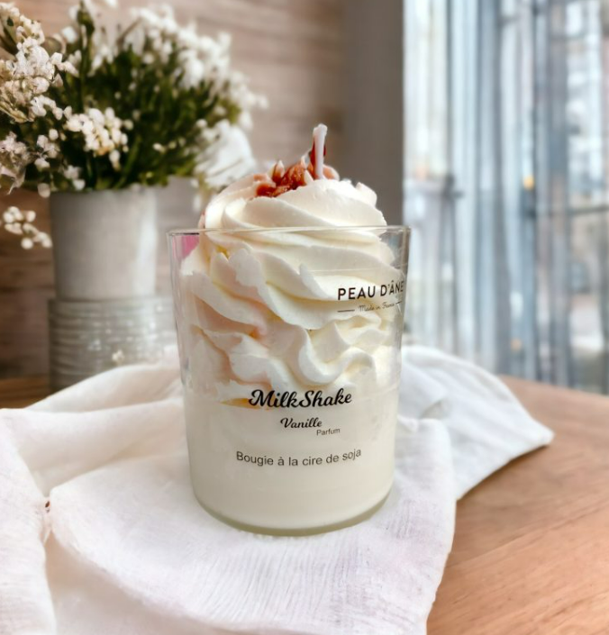 BOUGIES GOURMANDES SANS BIJOU MILKSHAKE VANILLE 125gr image